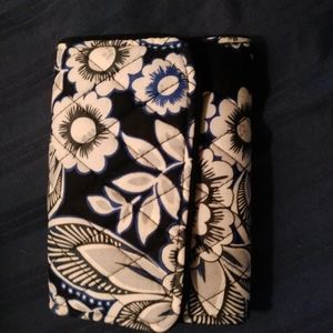 NWT VERA BRADLEY RILEY WALLET SNOW LOTUS